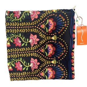 NWT Farm Rio red floral artsy pink black green  shoe dust bag